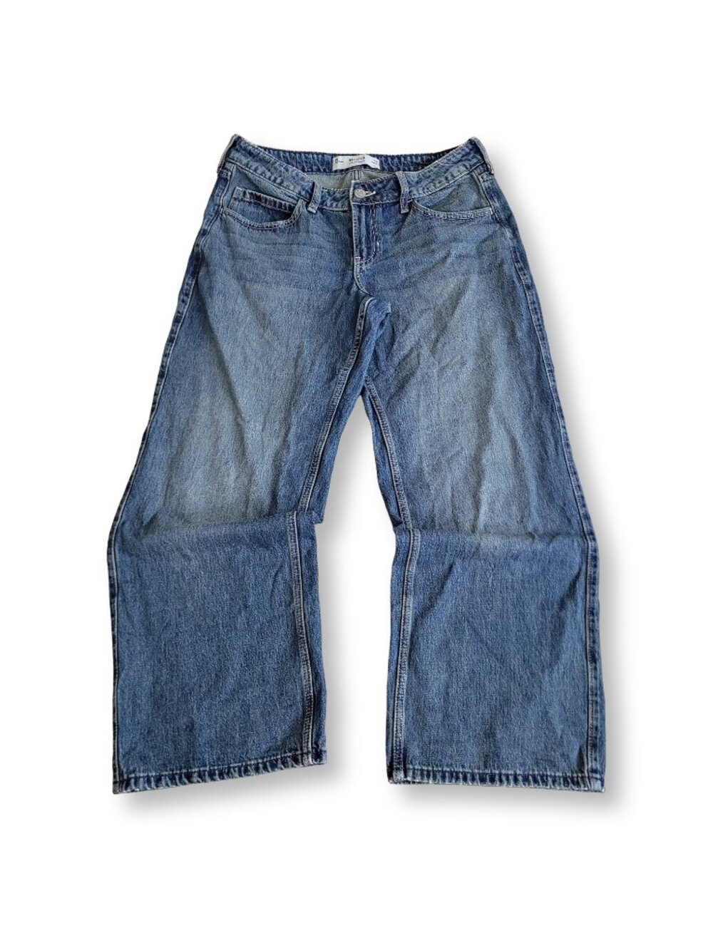 Hollister Low Rise Baggy Fit Blue Denim Jeans Pants (W30)